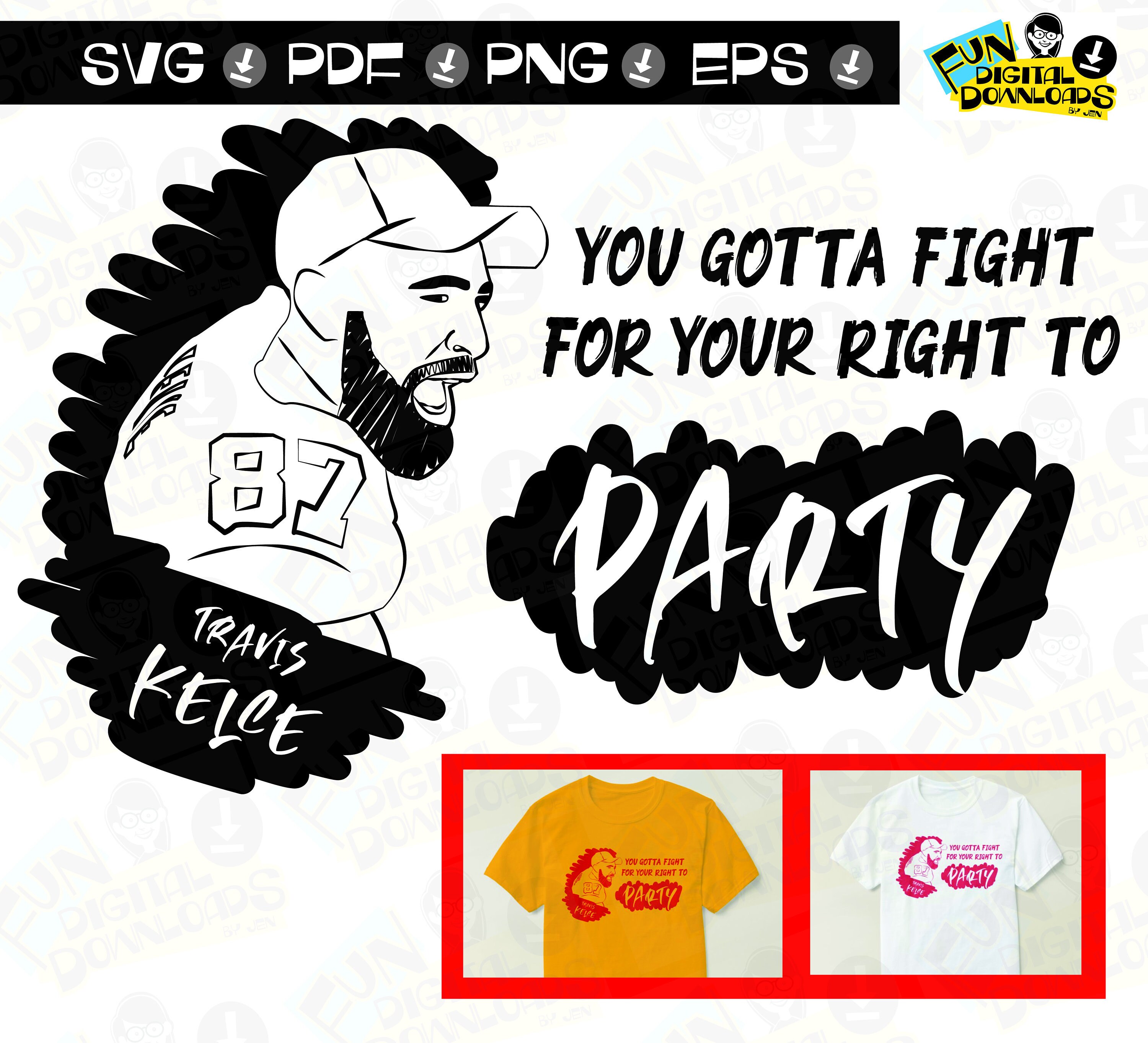 Kelce SVG Party Travis Kelce Travis Kelce SVG Kelce cut | Etsy