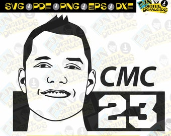 Christian McCaffrey SVG - McCaffrey Cut file, Christian McCaffrey svg, camada única transparente