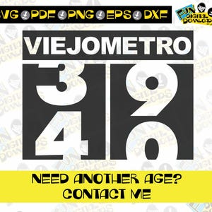 Viejometro SVG, 40th Birthday svg, Birthday humor, oldometer shirt, 40th birthday gift, Oldometer for cricut silhoutte, ironon