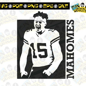 Patrick Mahomes Cut File, Patrick Mahomes SVG, Kansas City SVG, Mahomes png, mahomes facemask svg, mahomes for cricut, mahomes for cameo