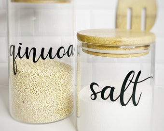 Kitchen Pantry Decals | Kitchen Canister Labels | Kitchen Jar Labels | Custom Labels | Storage | Organization | Coffee Bar