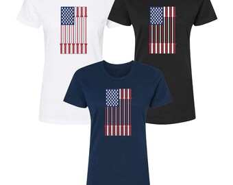 American Flag Barbell Women's Shirt