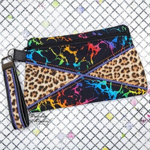 Rainbow Leopard Print Pouch