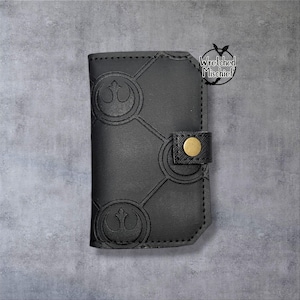 Cartera plegable negra mate
