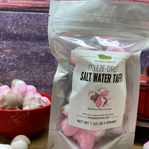 Freeze Dried Dill Pickle Taffy Crunchy Candy Snacks Salt Etsy