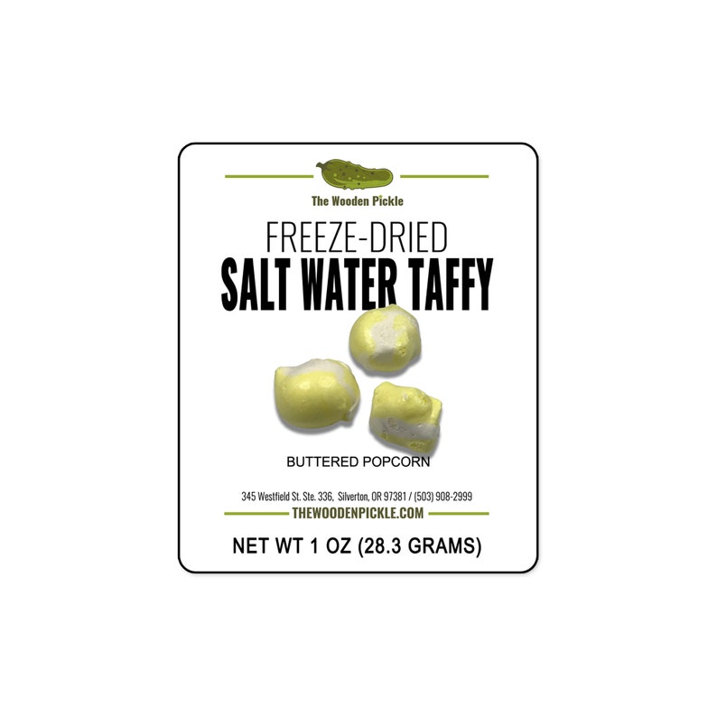 Freeze Dried Buttered Popcorn Taffy Crunchy Candy Snacks Etsy