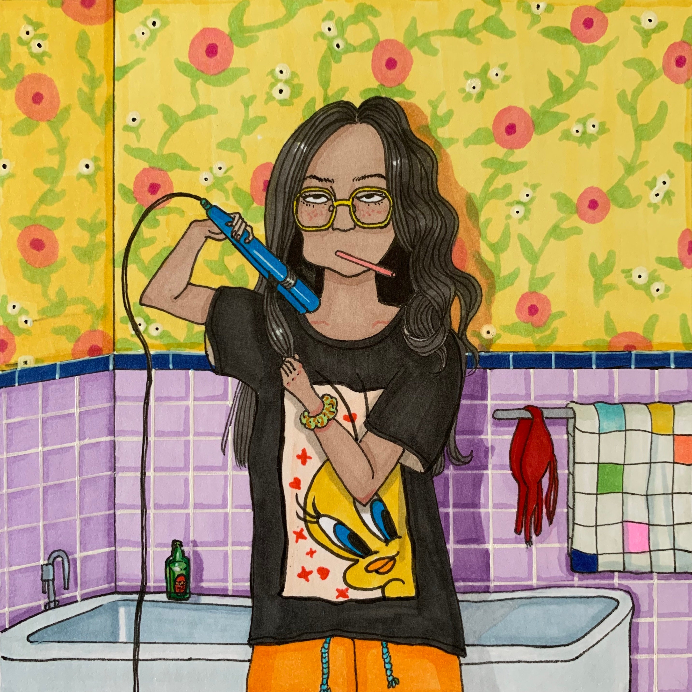 Tweety bird bathroom - Etsy 日本