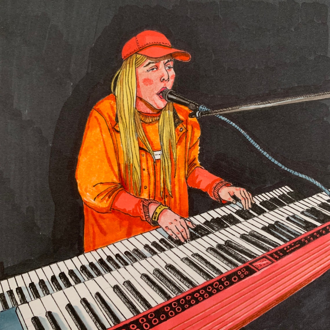 Tone und ich Original Kunstwerk Minimalerei Portrait - Etsy.de