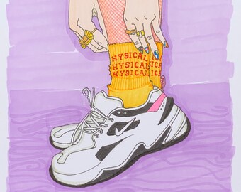 Sneaker Girl - Original Artwork