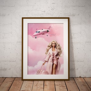 Pink Doll Printable Art | Pink Doll Digital Prints | Pink Jet | Trendy Bedroom Decor for Girls and Teens | Digital Download