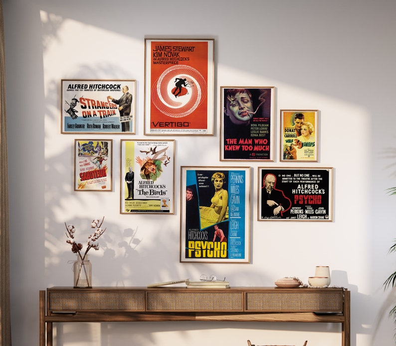 Hitchcock Movie Poster Bundle 31 Vintage Poster Prints Retro Mystery ...