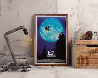 E.T. Poster del film Stampa / Memorabilia del film ET The Extra-Terrestrial / Collezionabili di film di fantascienza / Download immediato / Arte murale del film stampabile