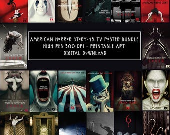 Lot d'affiches American Horror Story : 45 tirages TV (téléchargement numérique)