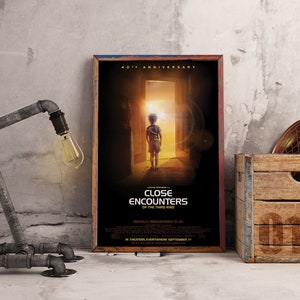 Unheimliche Begegnung der dritten Art 40-jähriges Jubiläum druckbares Poster | Film Wand Kunst | Film Sammlerstücke Memorabilie | Sofort Download