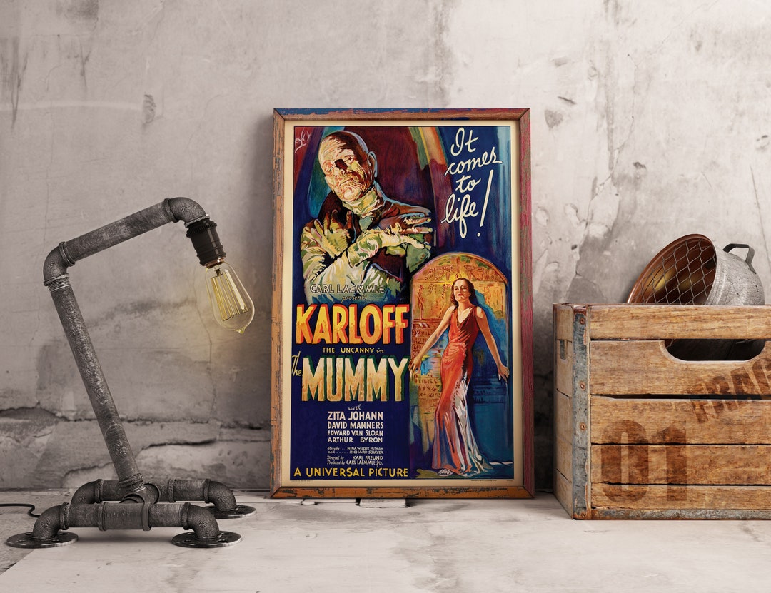 The Mummy Vintage Horror Movie Poster: Boris Karloff 1932 (instant ...