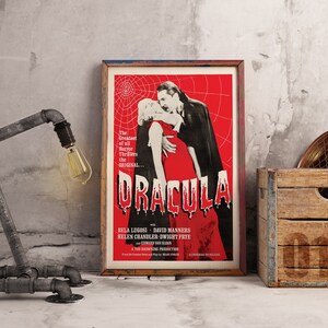 Dracula Film Poster | Vintage Horror Poster | Bela Lugosi 1931 Horrorklassiker | Horrorfilm Sammler | Druckbare Kunst | Sofort Download