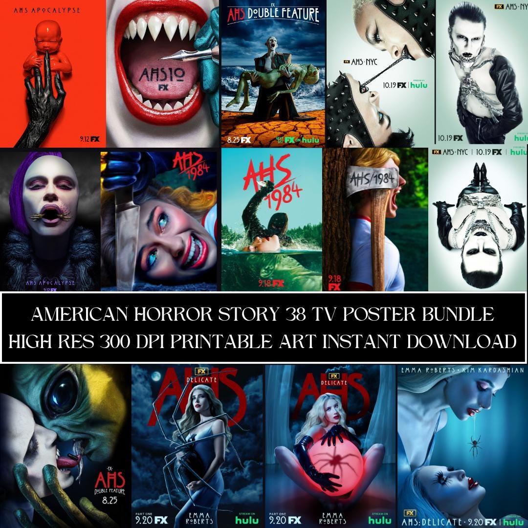American Horror Story Poster Bundle: 38 TV Prints (digital