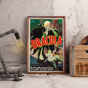 Dracula Poster | Vintage Horror Poster | Bela Lugosi | 1931 Horror Classic | Digital Download |  Digital Prints for Collectors
