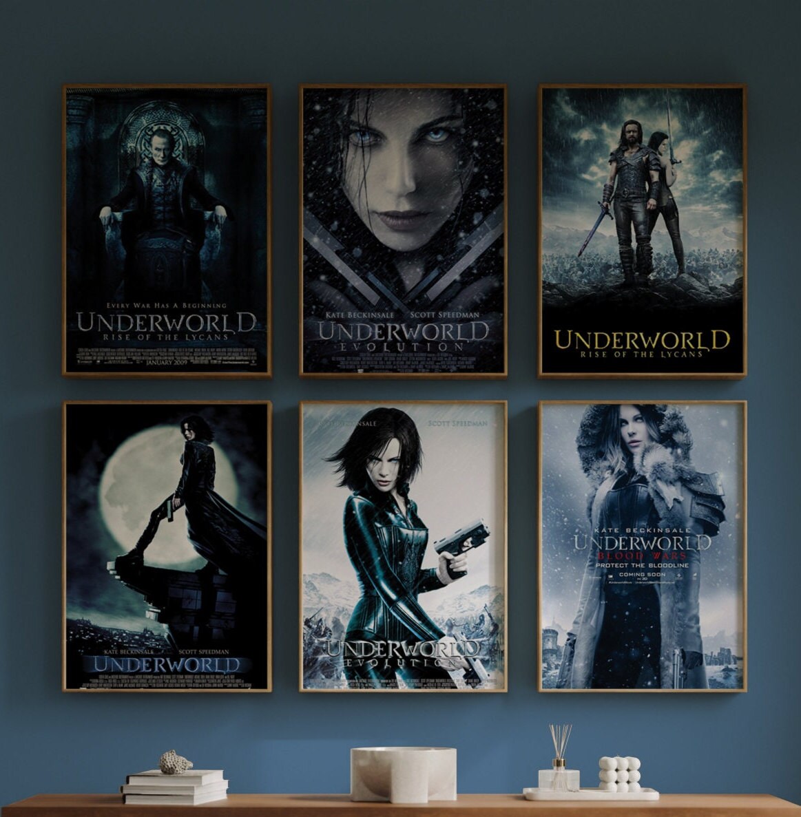 Underworld Movie Series Poster Prints | Movie Collectibles | Vampire Movie Wall Art | Underworld Memorabilia | Printable | Instant Download