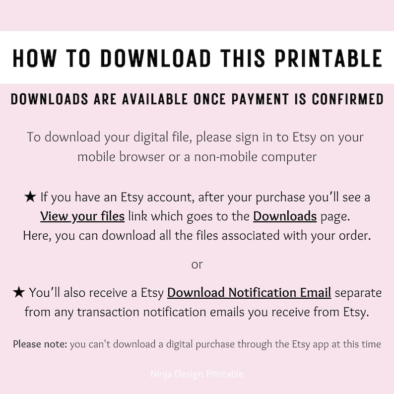 5 year plan printable download instructions