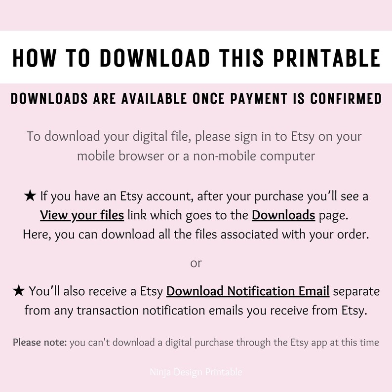 Youtube Content Planner and Youtube Growth Tracker Printable Download Instructions