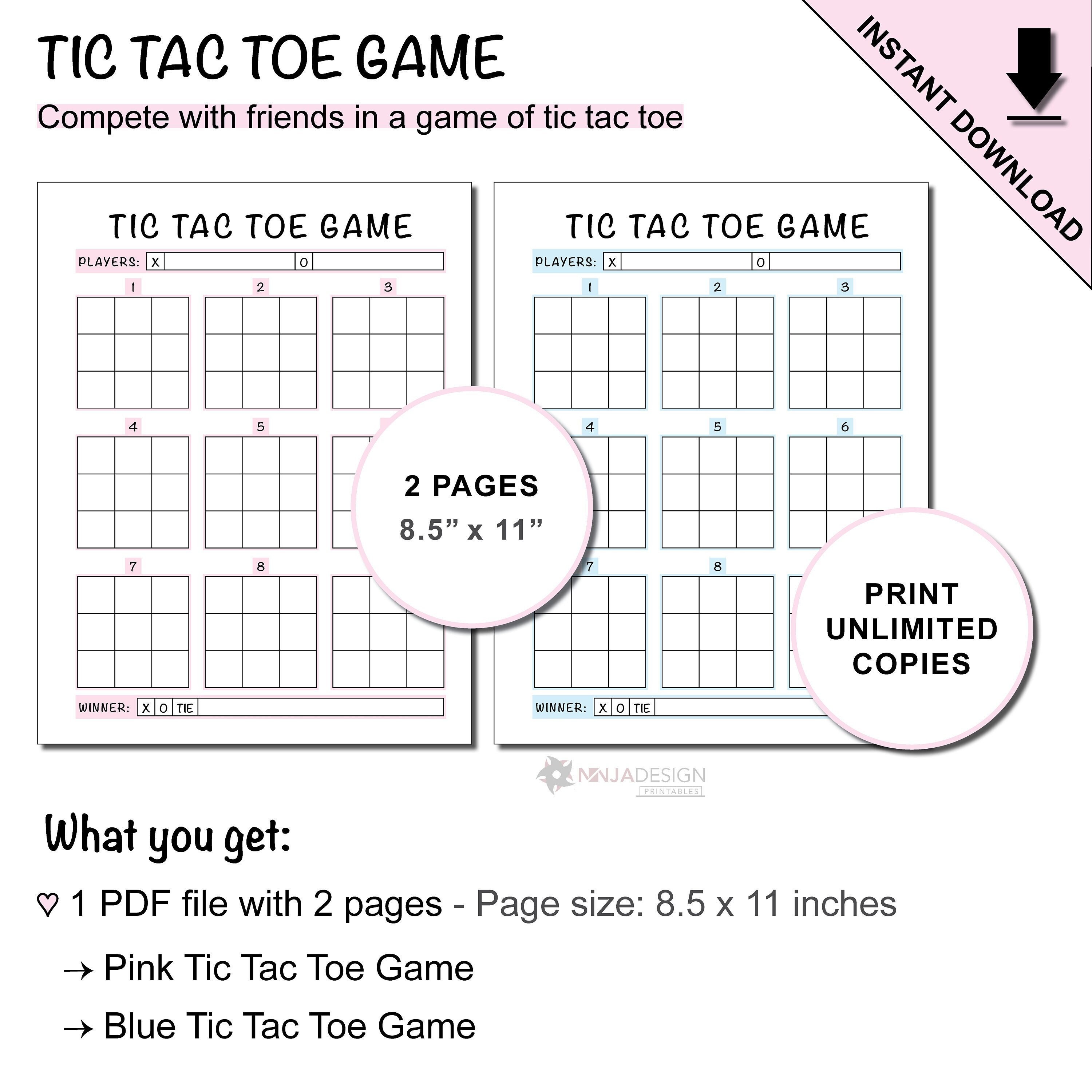 Tic Tac Toe Google Sheets Game Template