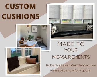 Custom Cushions & Pillows for: Bench Seats, Bay Window, Replacement Sofa, Kitchen Nook, Patio, RV Dinette, Van and More!