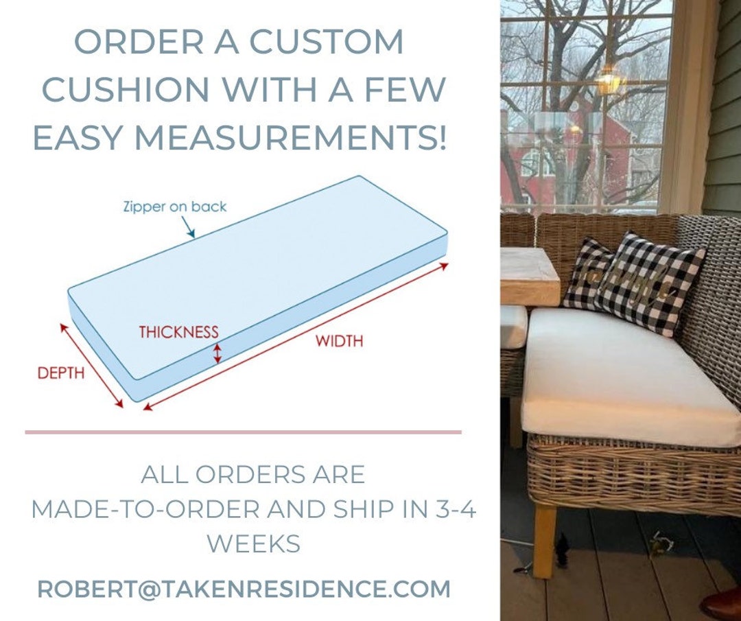 Custom Made Cushion, Mudroom Cushion, Banquet Seat Cushion, Window Seat Cushion, Bay Window