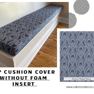 3” Custom Cushion COVER ONLY. This cushion cover with zipper does NOT include a foam insert.
