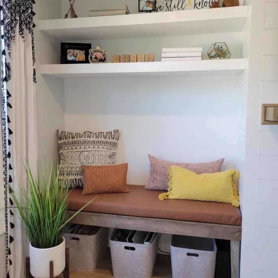 Custom Vegan Leather Cushions for IKEA Kallax Bench Cushion or Similar