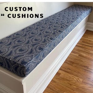 3” Custom Cushion | Bench Seat Cushion | Bay Window Cushion | Banquette Cushion | RV Cushion | Van Conversion Cushion | Mudroom Cushion |