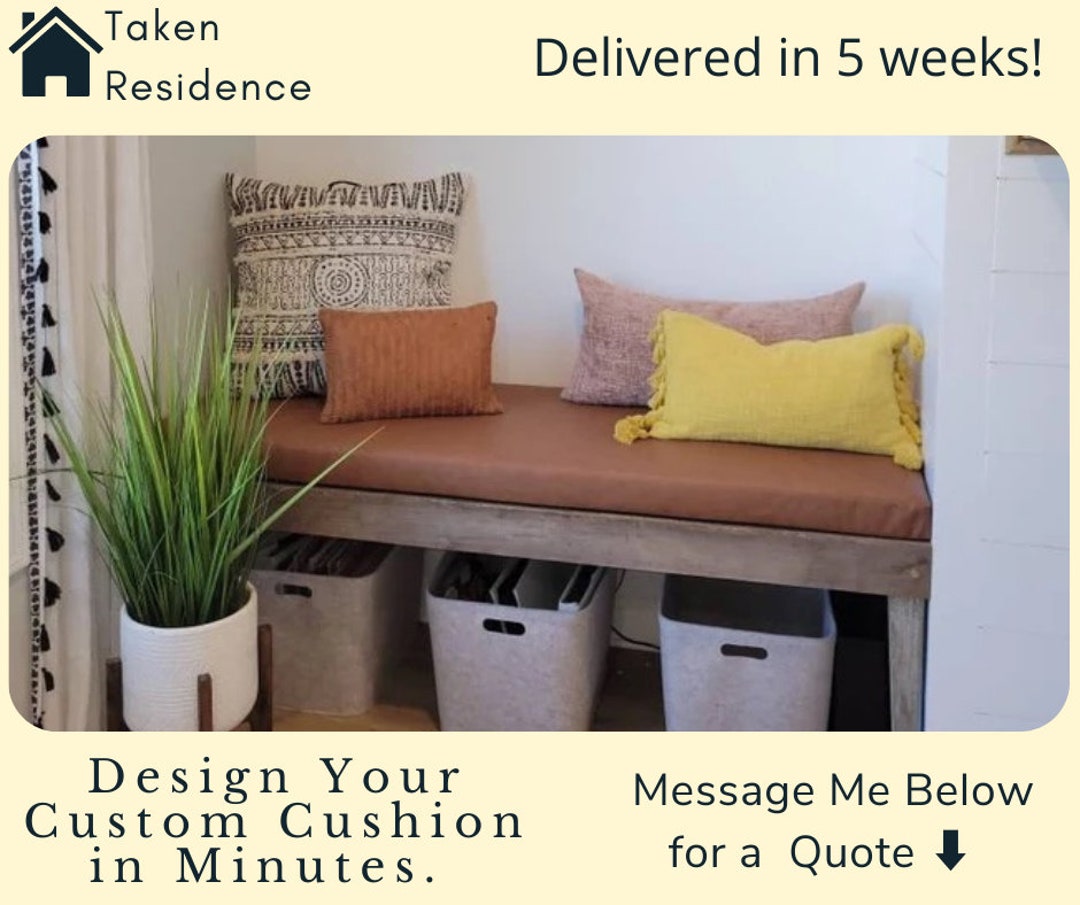 Custom Vegan Leather Cushions for IKEA Kallax Bench Cushion Etsy