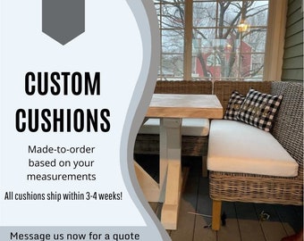 Custom Cushions & Pillows for: Bench Seats, Bay Window, Replacement Sofa, Kitchen Nook, Patio, RV Dinette, Van and More!