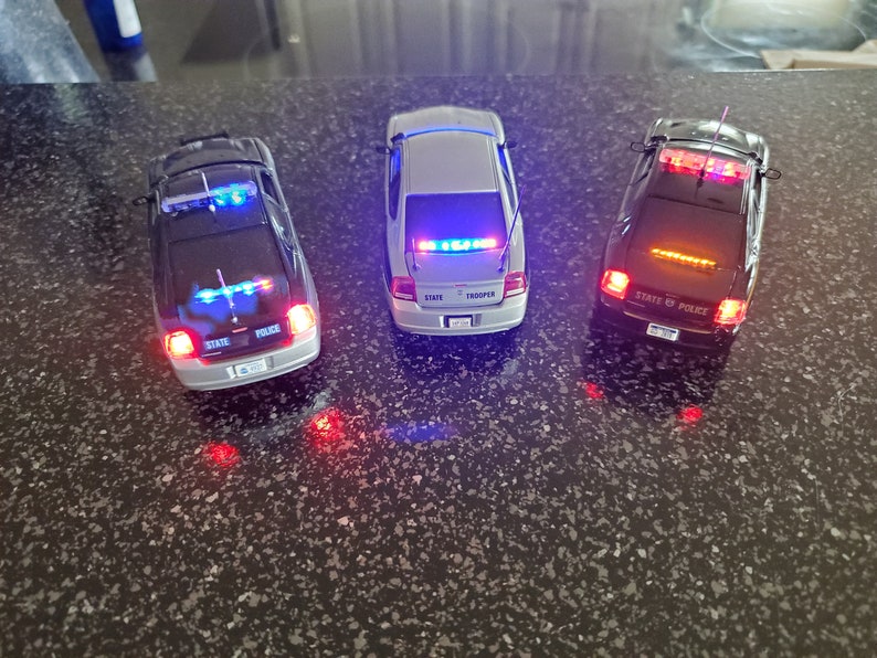 Custom Diecast 1/43 police car with working lights preorder. Etsy