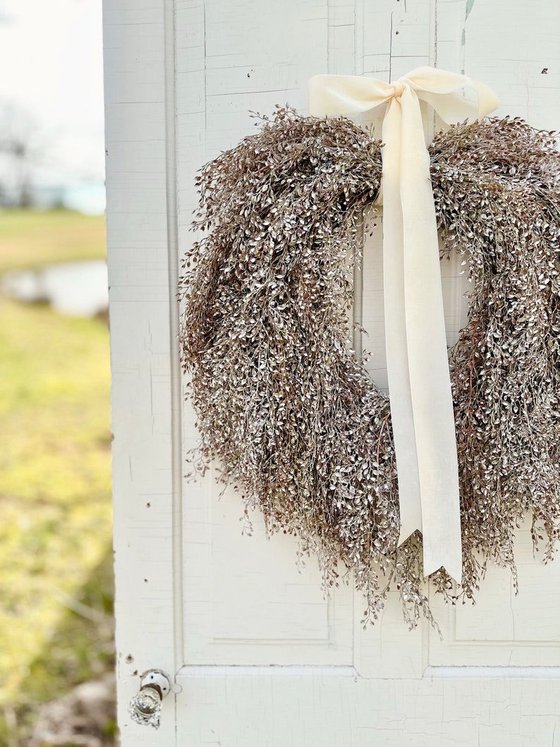 Rustic farmhouse teardrop wreath,year round wreath,gifts for her,front door wreath,spring door wreath,neutral home decor,entryway wall decor image 3