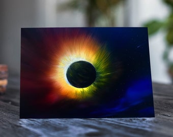 Cosmic Solar Eclipse Greeting Card