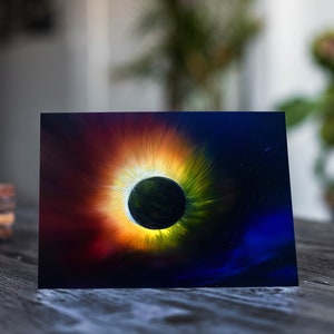 Cosmic Solar Eclipse Greeting Card