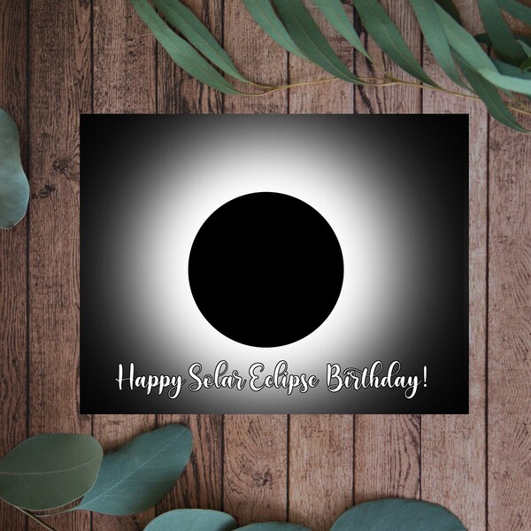 Birthday Eclipse Card Etsy