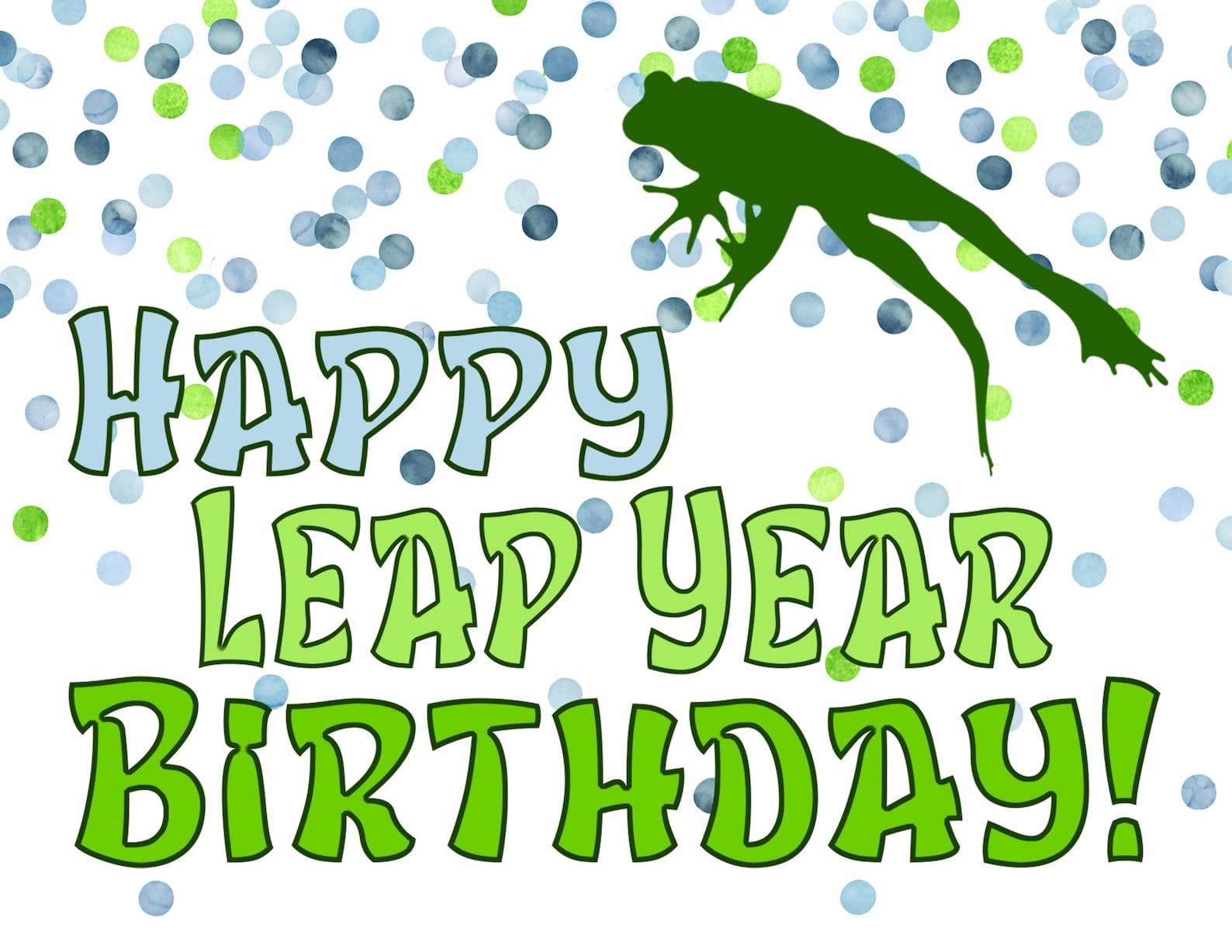 Happy Leap Year Birthday Card Etsy