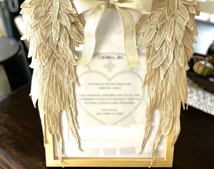 Decorative Picture Frame “sadé “ the Angel (angelic, Wings, White, Gold ...