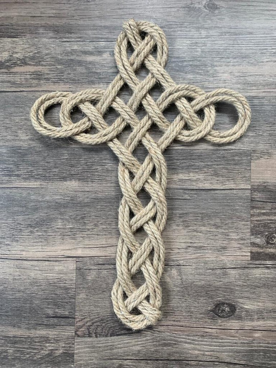 Small Jute Cross Rope Cross Jute Cross Wreath Church Wreath Jute Rope ...