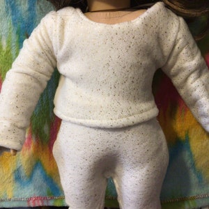 Christmas gold doll pajamas