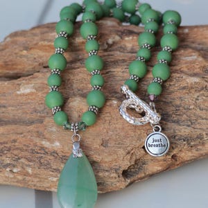 Dyed Green Quartz with Silver Colored Necklace & Earring, Jewelry Set,  Trending, One of a Kind