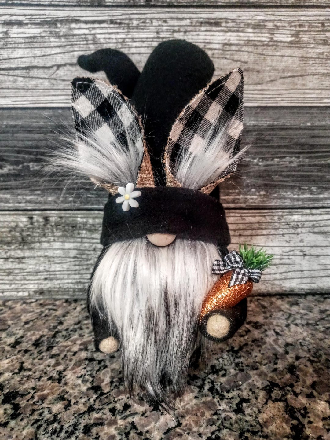 Easter Gnome -buffalo Plaid Bunny Gnome - Gnome ~ Nisse - Etsy