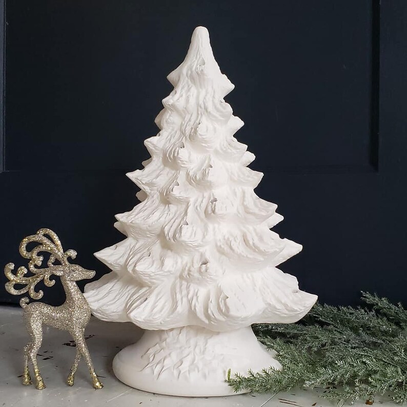 Do It Yourself Vintage Ceramic Christmas Tree Painting Kit Etsy