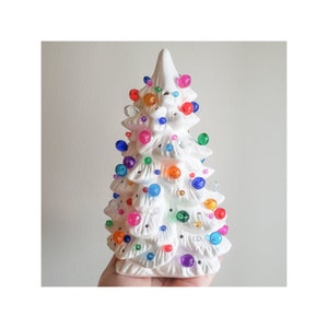 Vintage Ceramic Christmas Tree 9 Inch Handmade Ceramic Confetti Tree