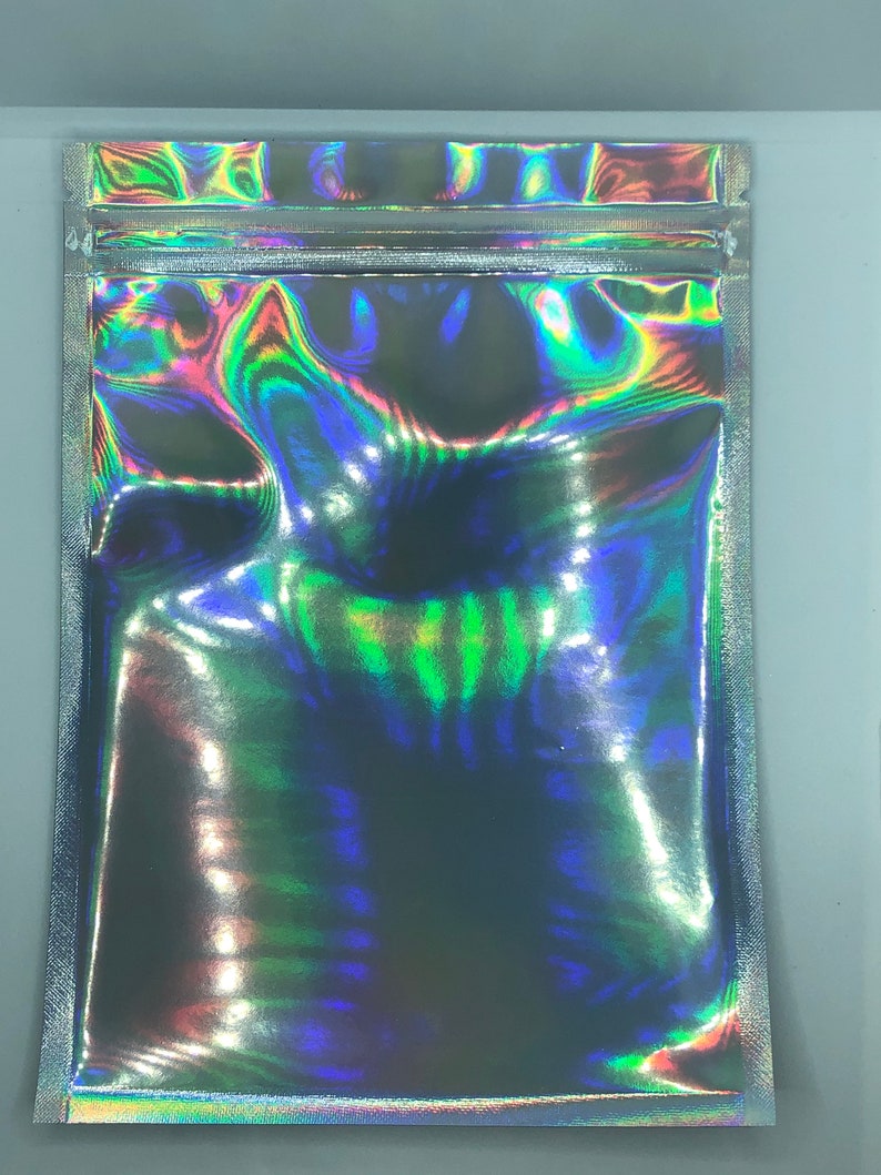 5x7 Inches Holographic Mylar Zip Bags | Cute packaging for mink 5x7 Inches Holographic Mylar Zip Bags | Cute packaging for mink