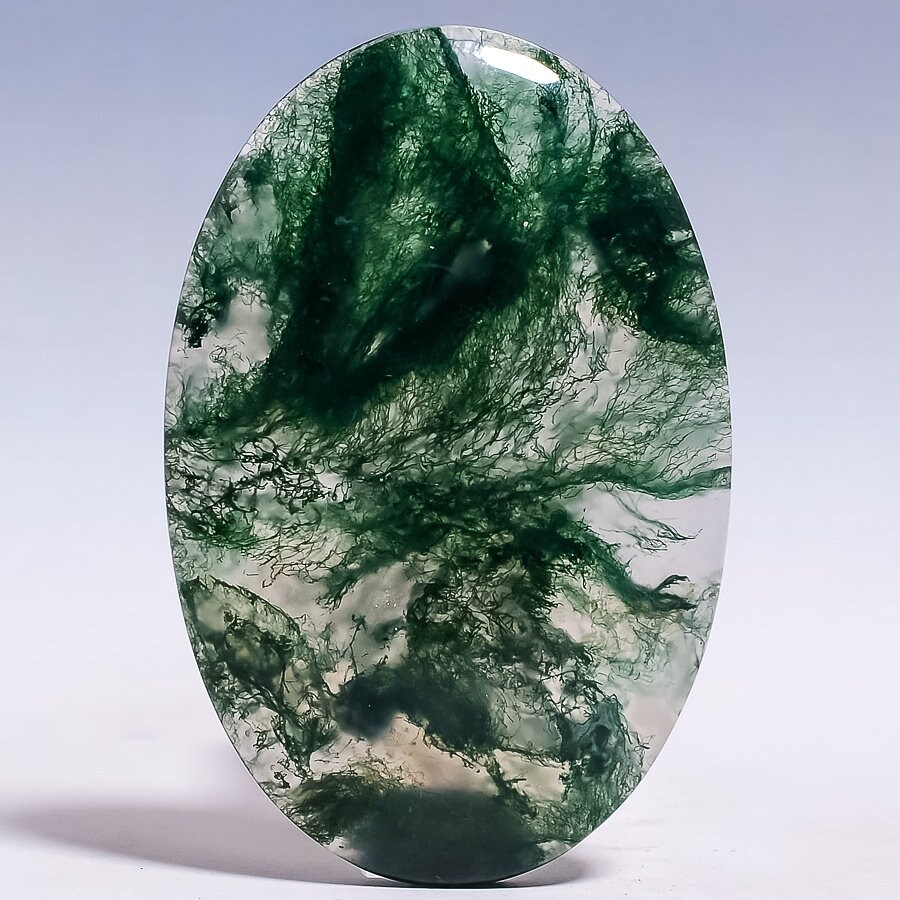 Natural Moss Agate Loose Gemstone Cabochon 45 X 30 X 4 mm | Etsy
