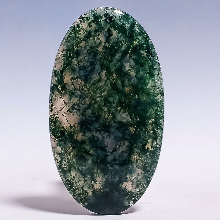 Natural Moss Agate Loose Gemstone Cabochon 48 X 27 X 4 mm 50 | Etsy