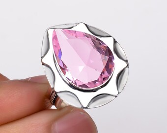 ピンク クンツァイト シルバー リング 925 スターリングシルバー